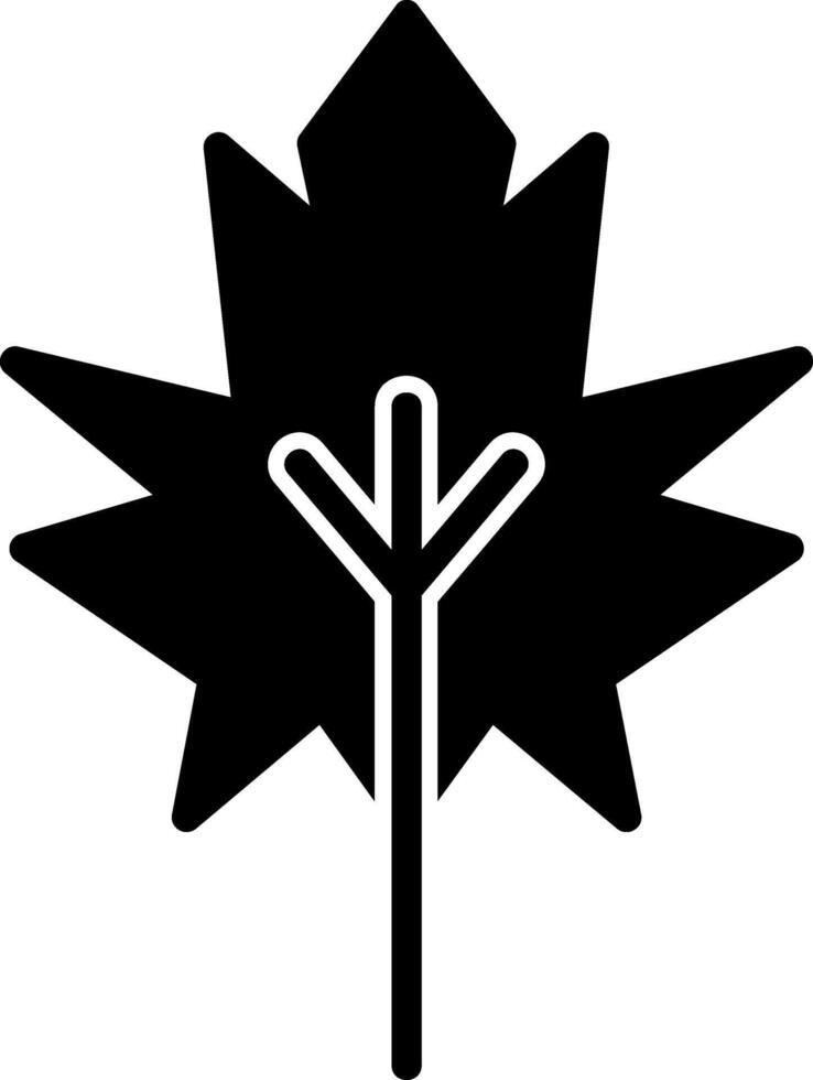 Dry Leaves Glyph Icon vector