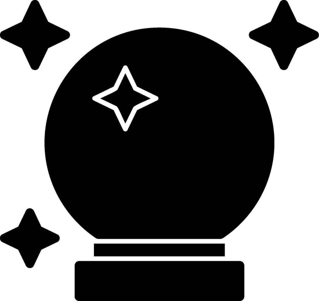 Crystal Ball Glyph Icon vector