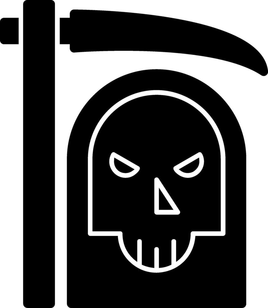 Grim Reaper Glyph Icon vector