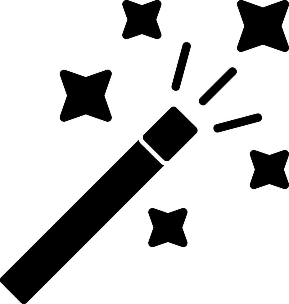 Magic Wand Glyph Icon vector