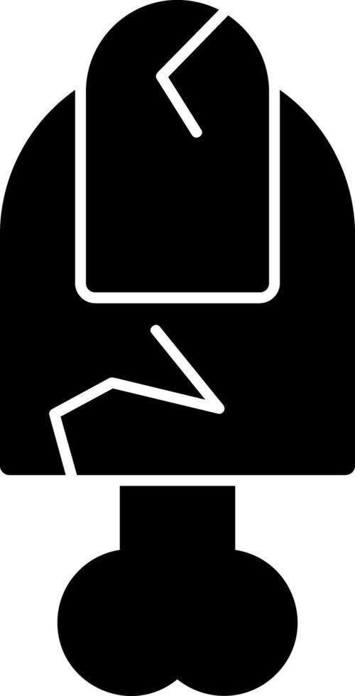Scary Finger Glyph Icon vector