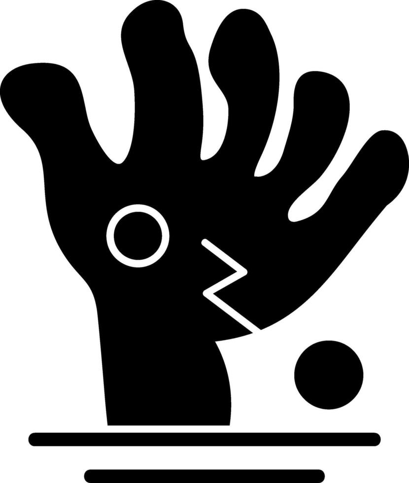 Scary Hand Glyph Icon vector
