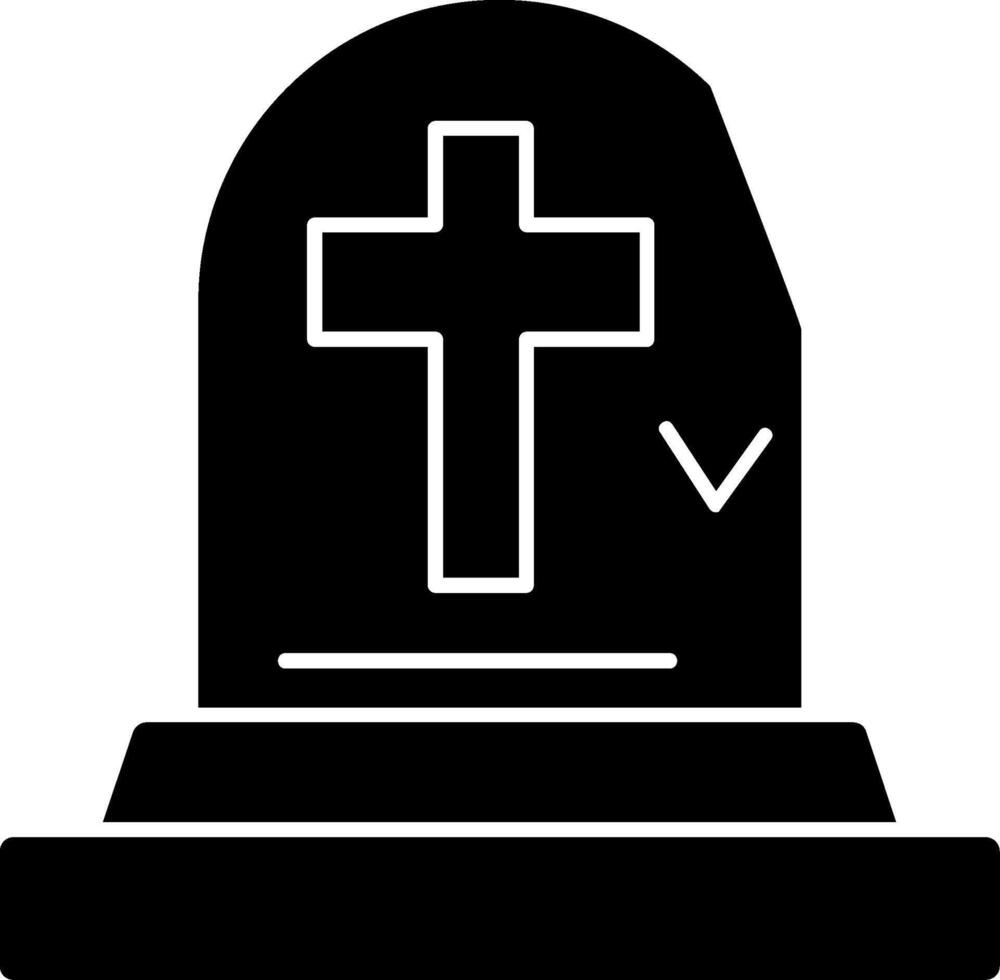 Tombstone Glyph Icon vector
