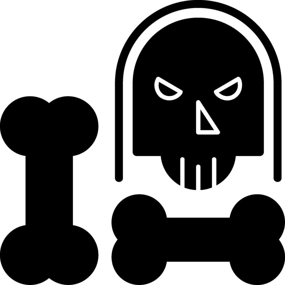 Bones Glyph Icon vector