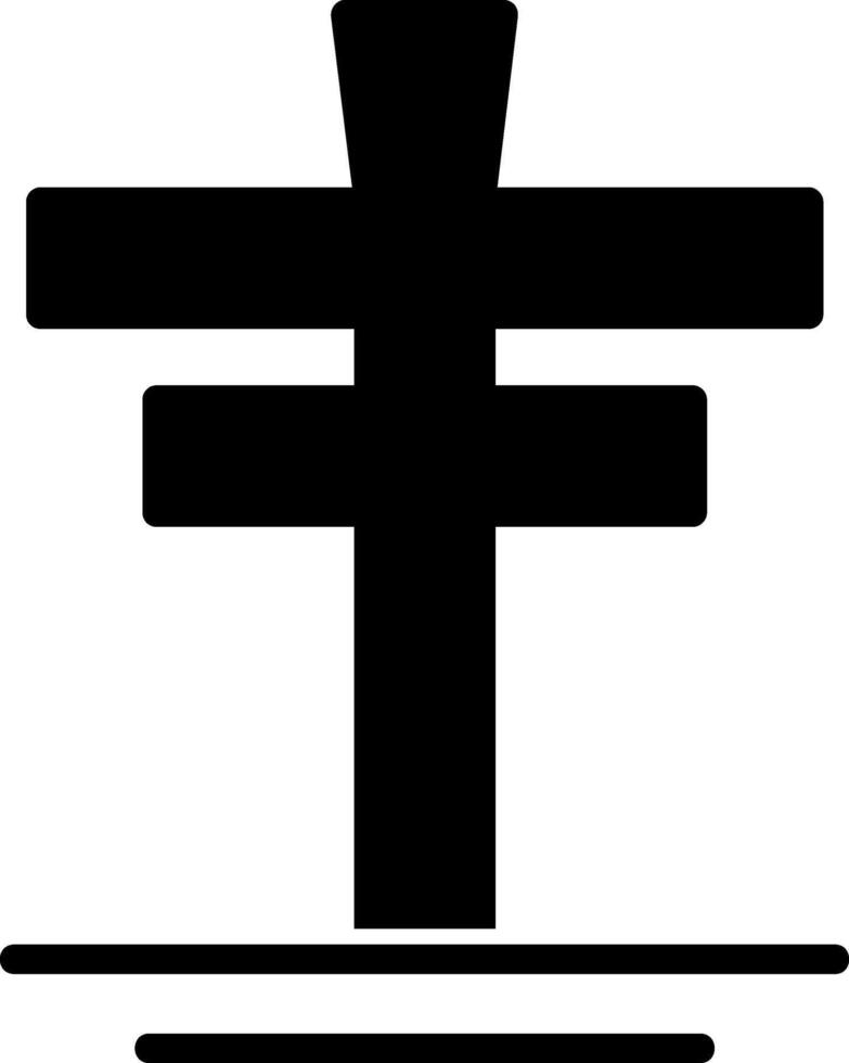 Cross Glyph Icon vector