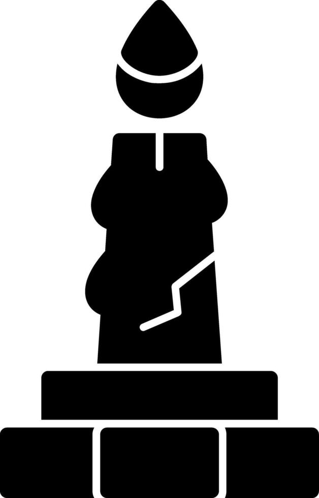 Candle Glyph Icon vector
