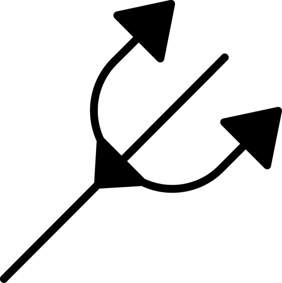Trident Glyph Icon vector