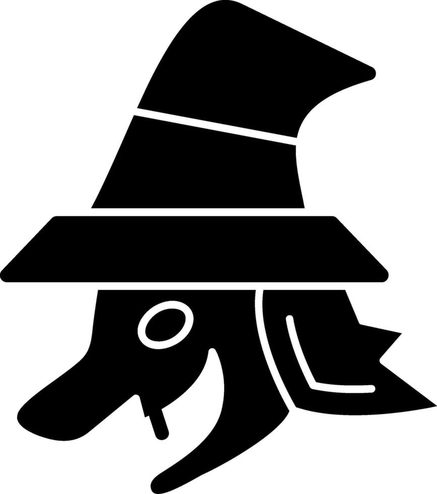 Witch Glyph Icon vector