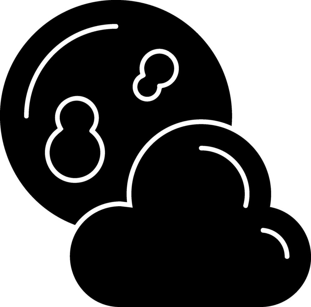 Full Moon Glyph Icon vector
