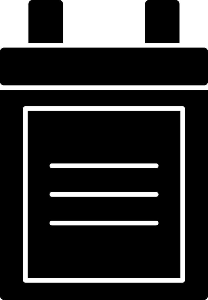 Camera Battery Glyph Icon vector