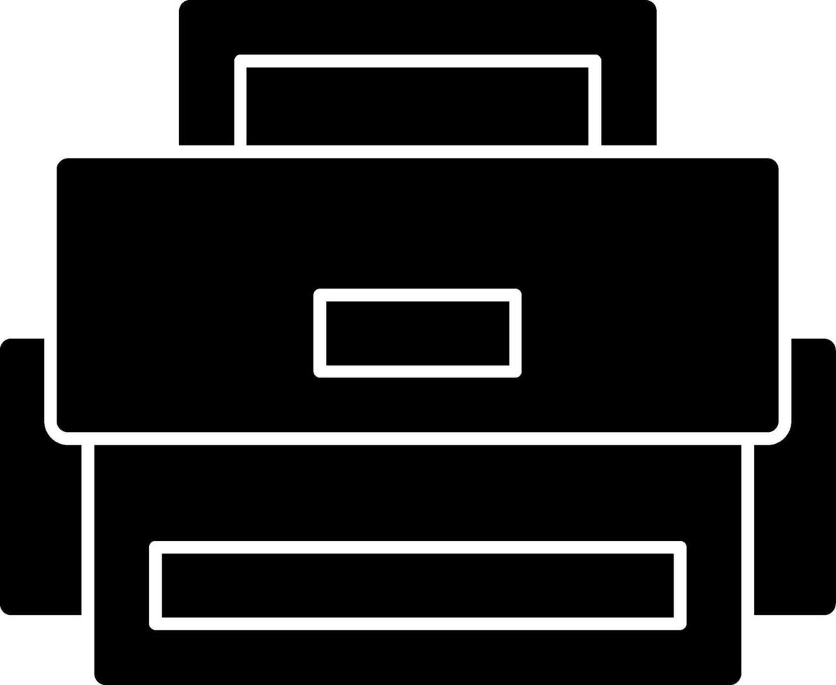 Camera Bag Glyph Icon vector