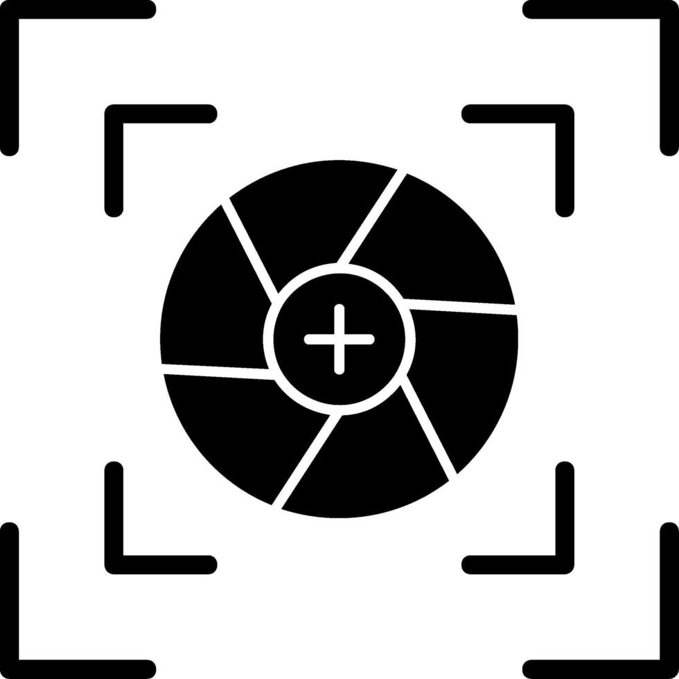 Camera Frame Glyph Icon vector