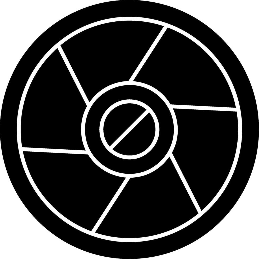 Camera Exposure Glyph Icon vector