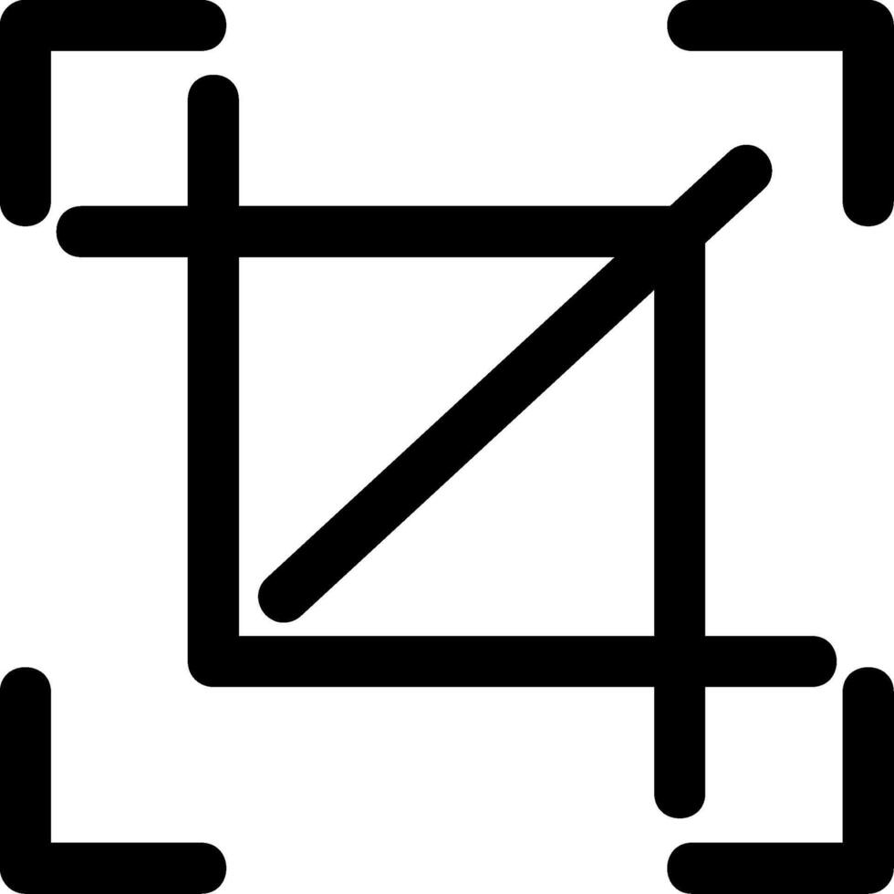 Crop Glyph Icon vector