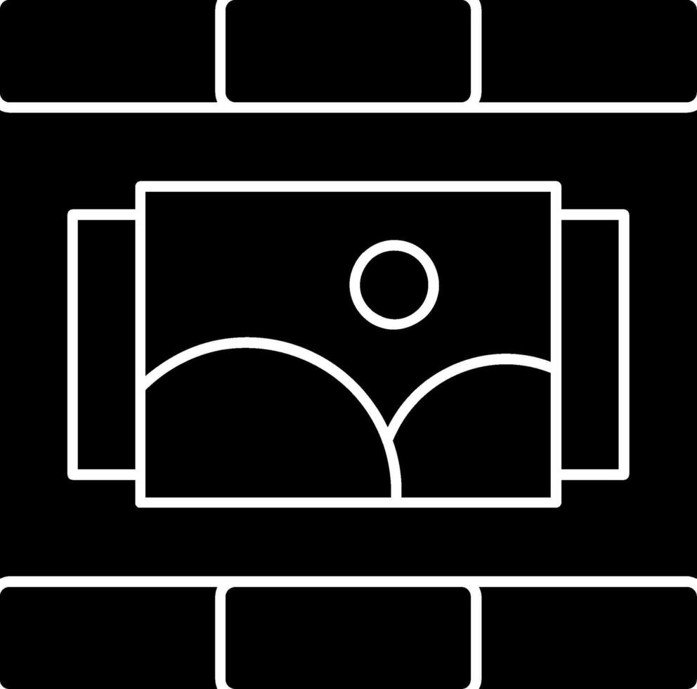 Gallery Glyph Icon vector