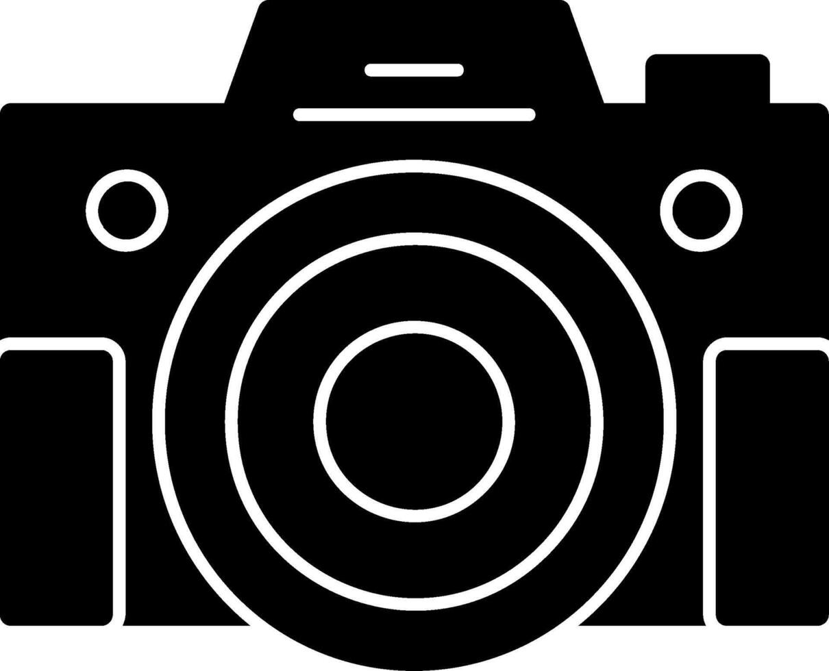 Compact Camera Glyph Icon vector