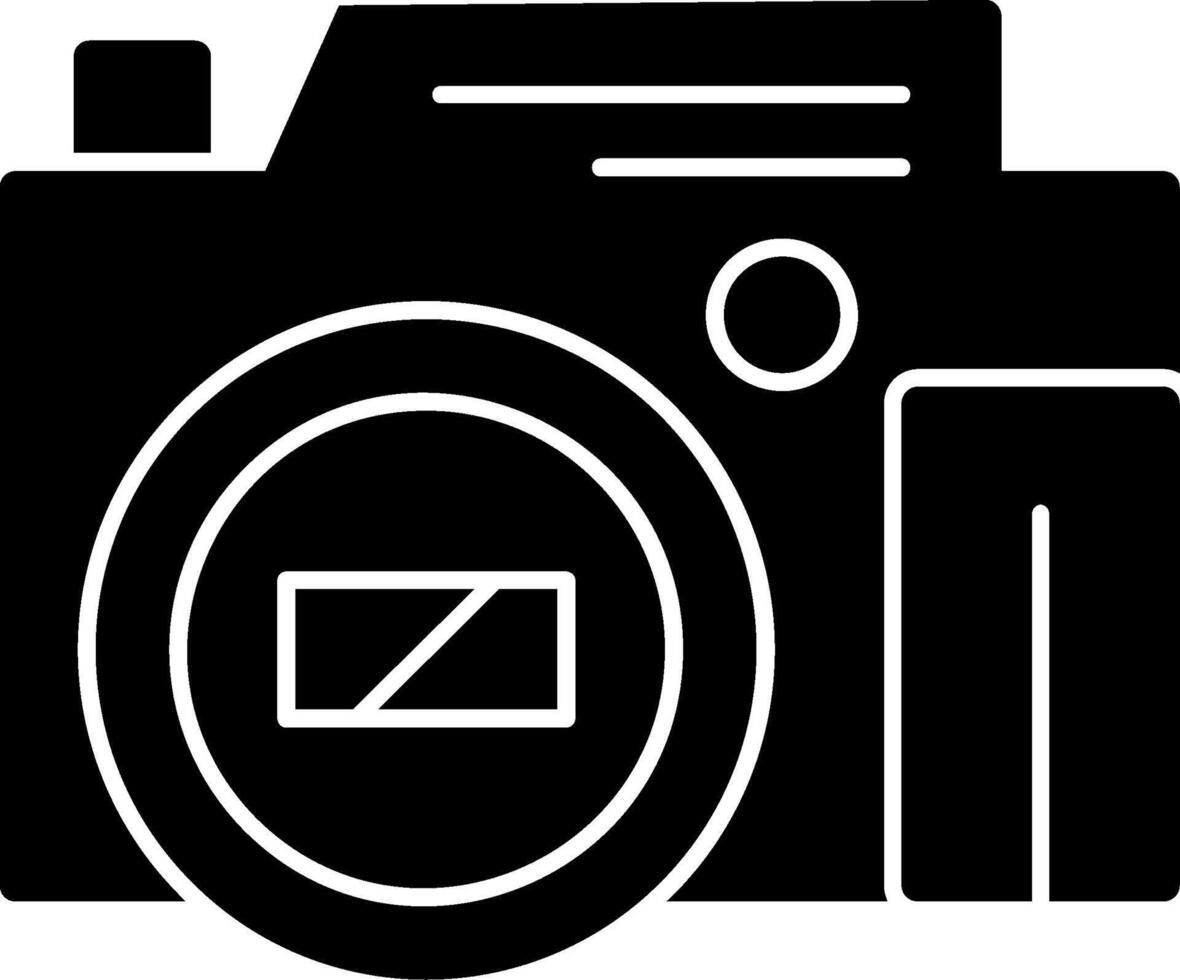 Mirrorless Camera Glyph Icon vector
