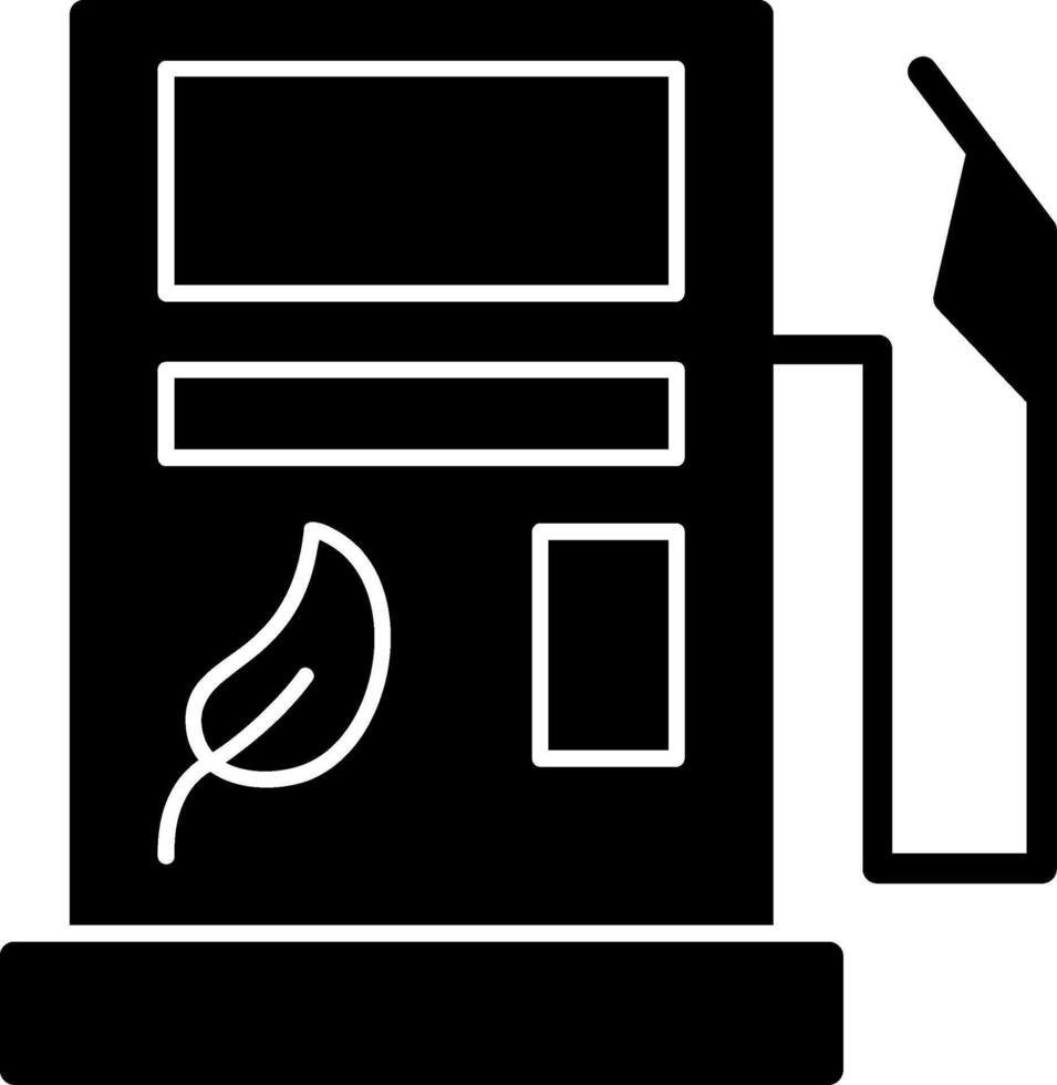 Biofuel Station Glyph Icon vector