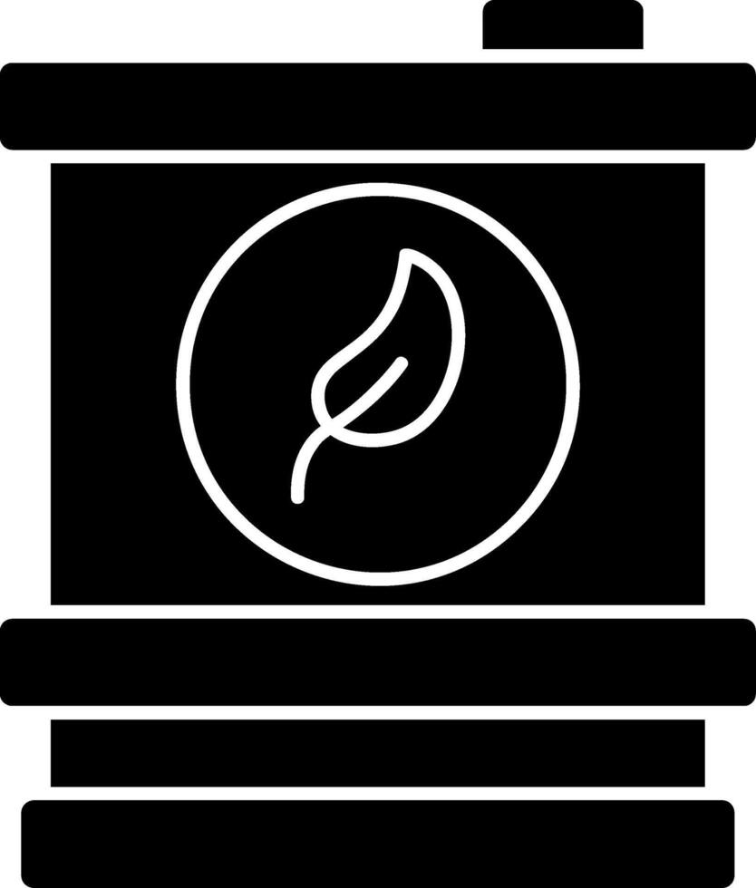 Biofuel Barrell Glyph Icon vector
