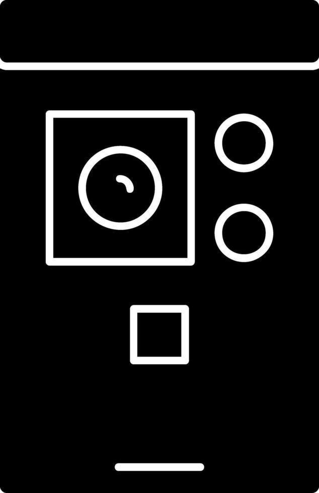 Smartphone Camera Glyph Icon vector