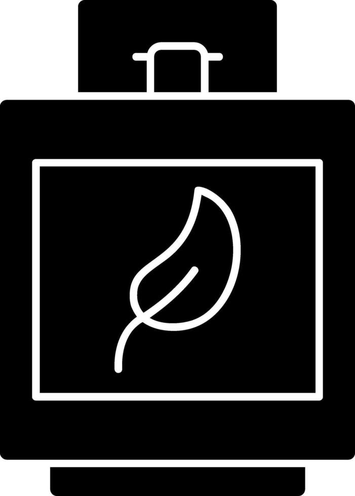 Biogas Cylinder Glyph Icon vector