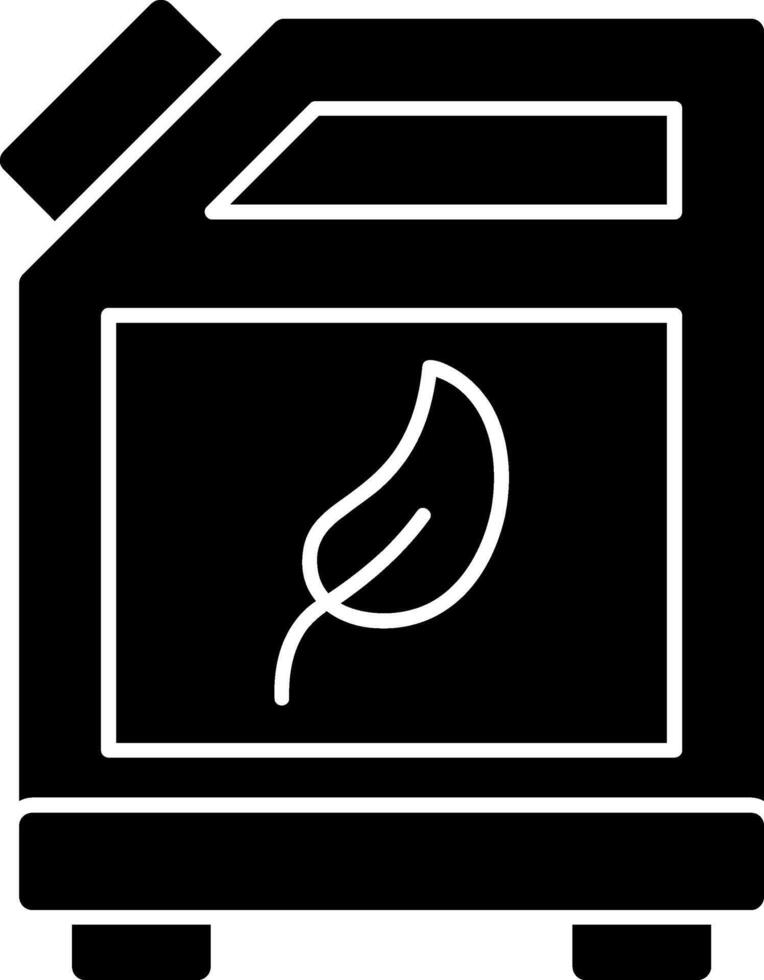 Biofuel Can Glyph Icon vector