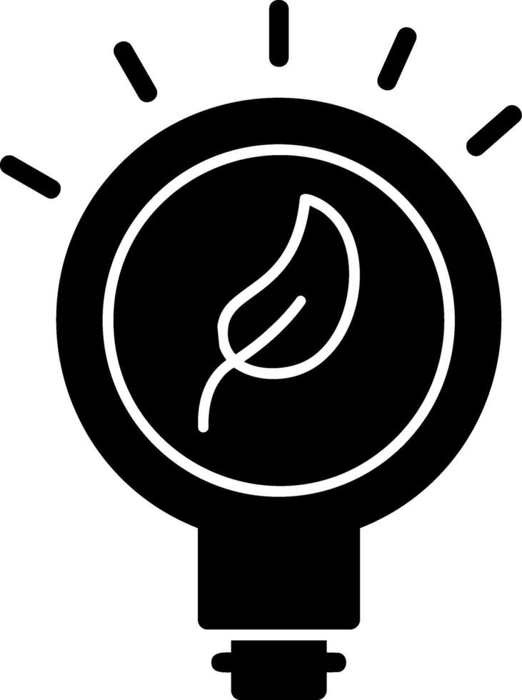 Eco Bulb Glyph Icon vector