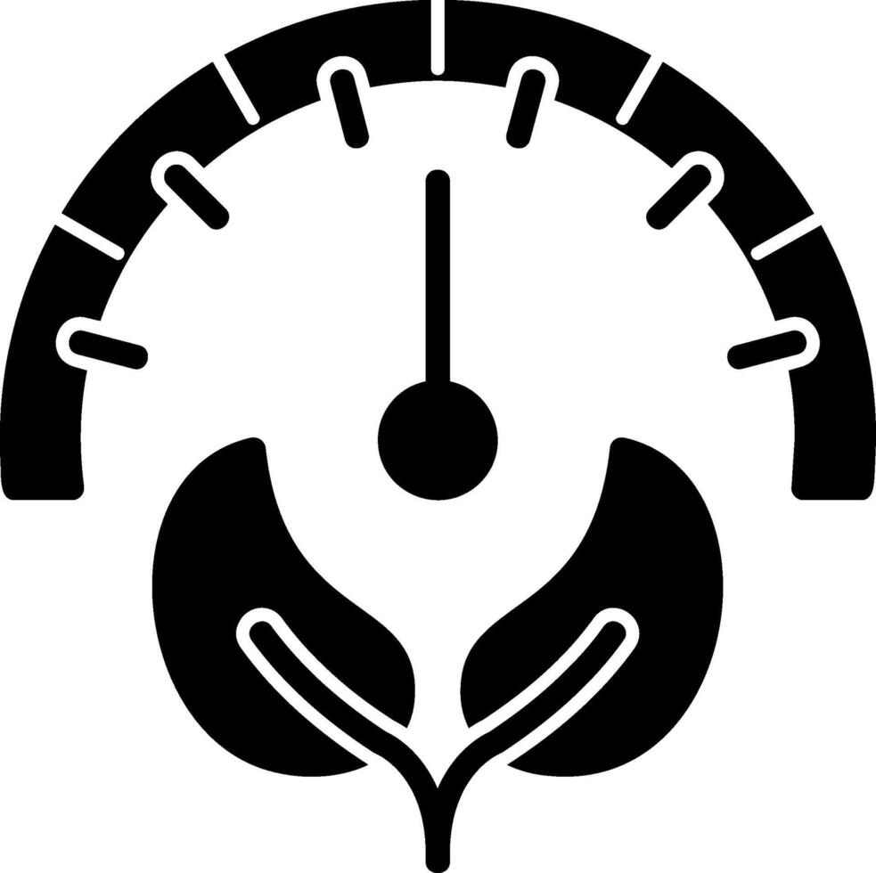 Eco Gauge Glyph Icon vector