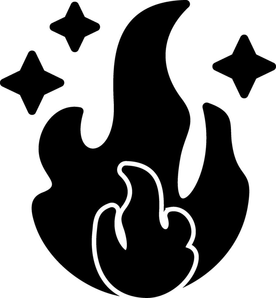 Fire Energy Glyph Icon vector