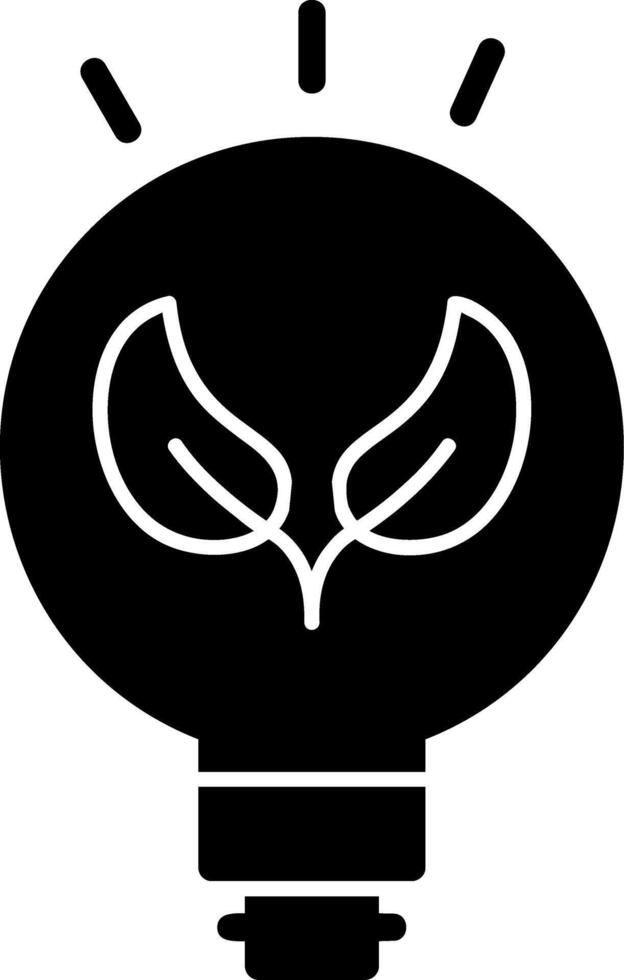 Energy Saving Glyph Icon vector