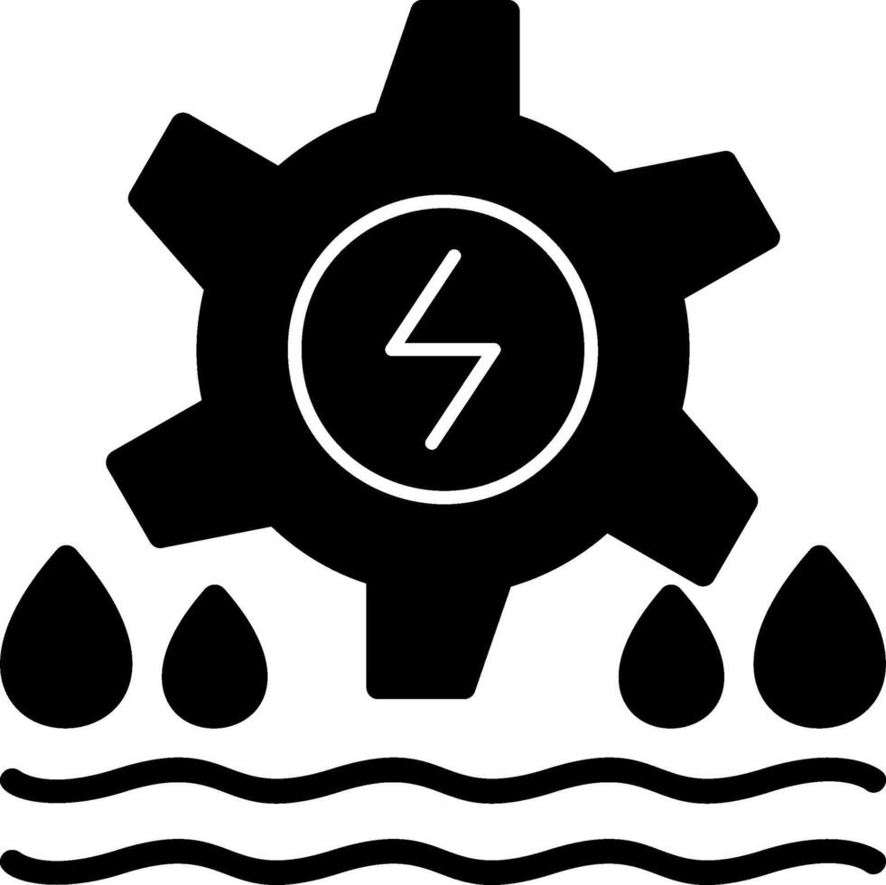Hydro Power Glyph Icon vector