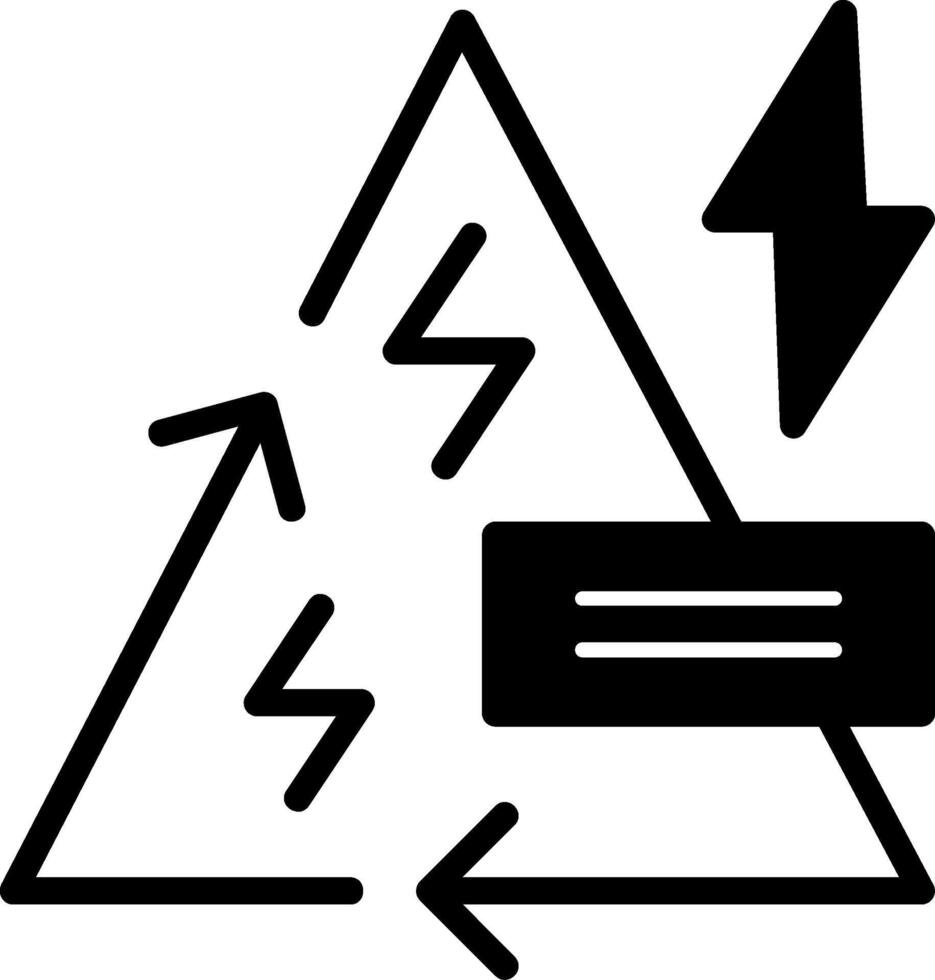 Recycle Energy Glyph Icon vector