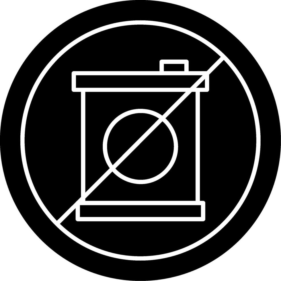 No Fossil Fuels Glyph Icon vector