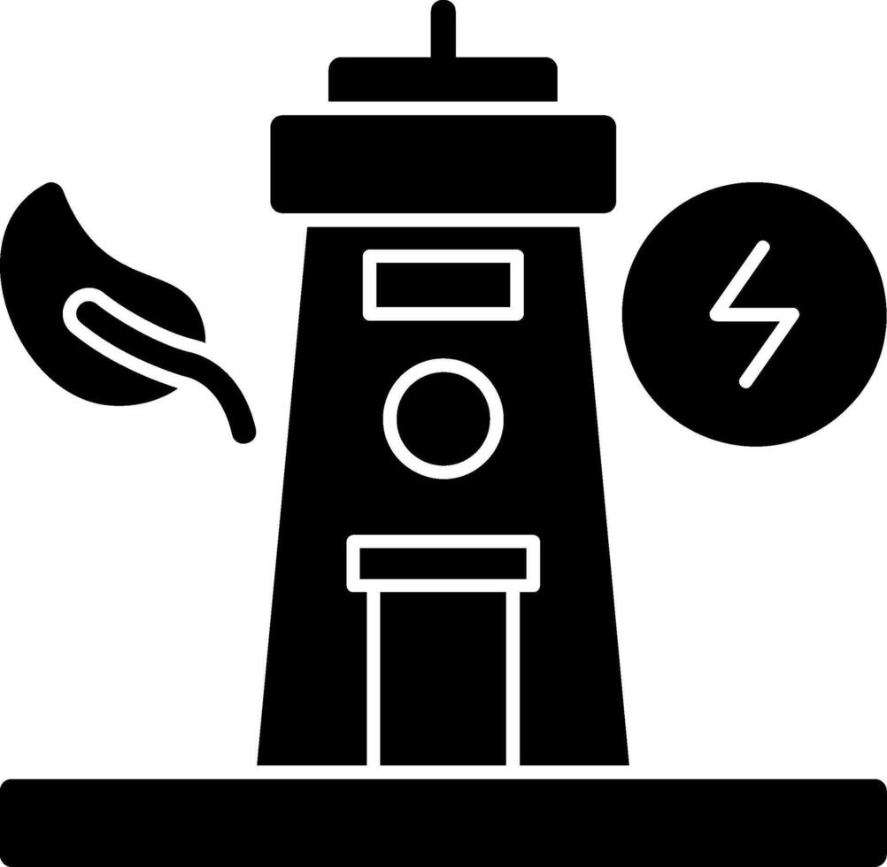 Tidal Power Glyph Icon vector