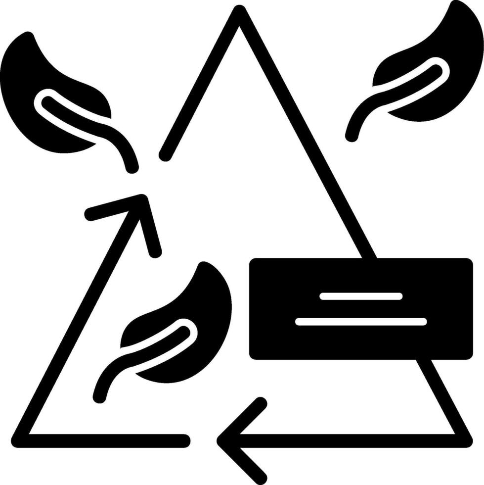 Zero Emission Glyph Icon vector