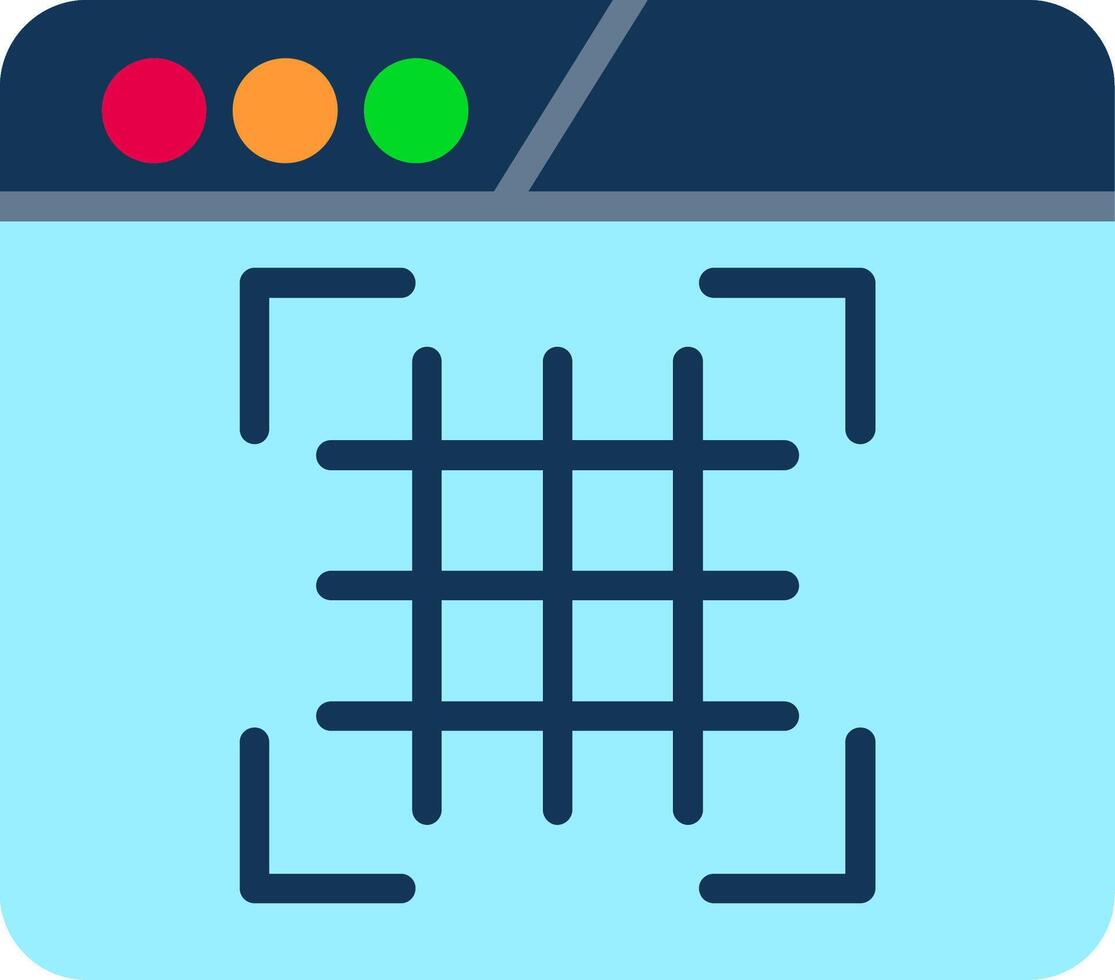 Grid Flat Icon vector
