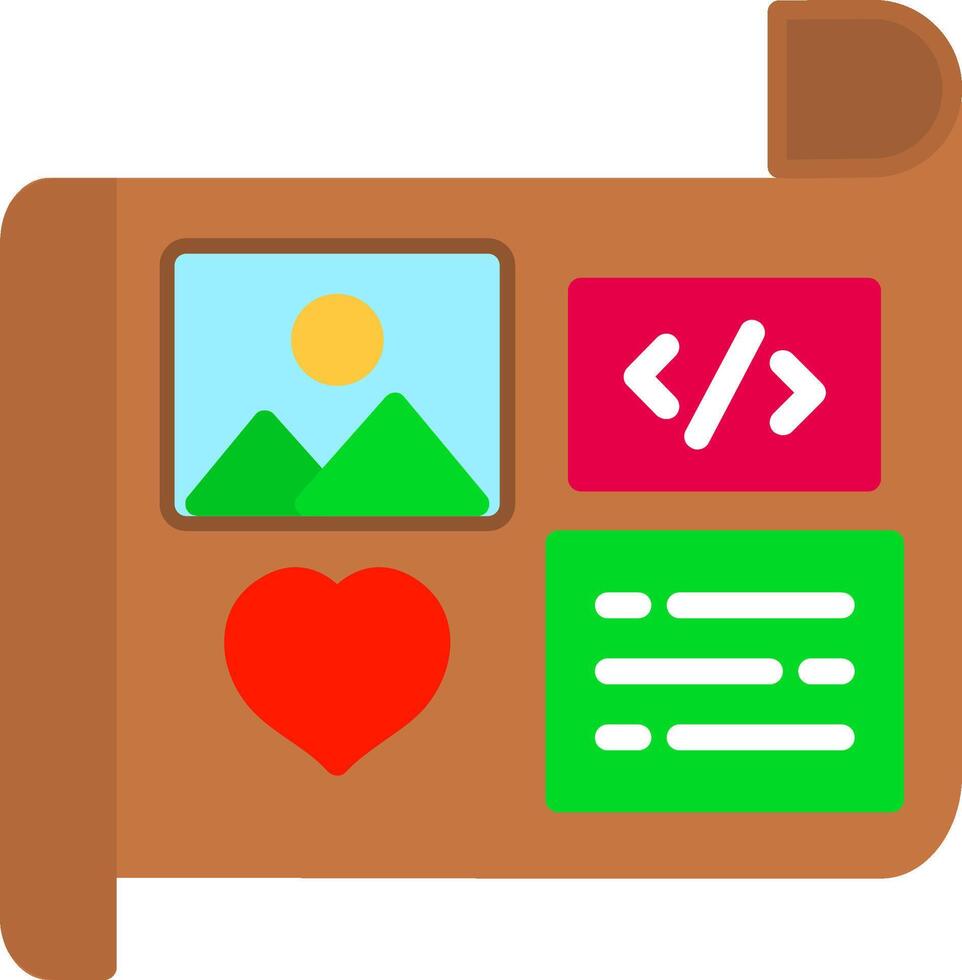 Mockup Flat Icon vector