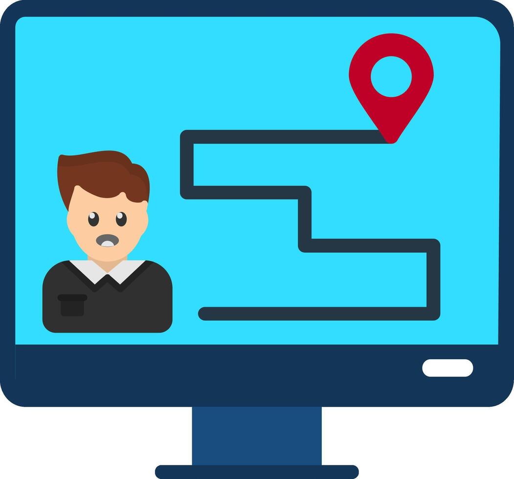 Customer Journey Map Flat Icon vector