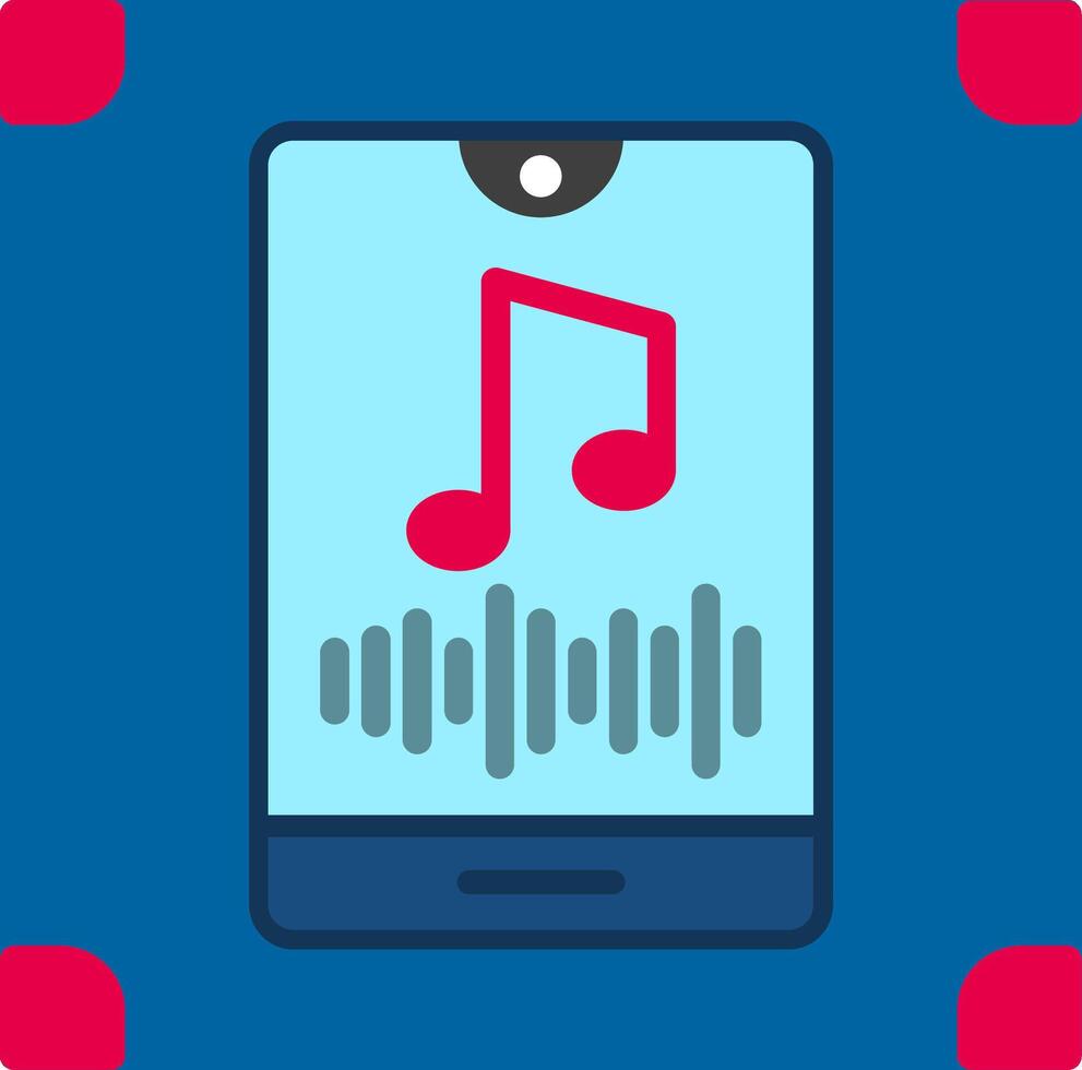 Vertical Rhythm Flat Icon vector