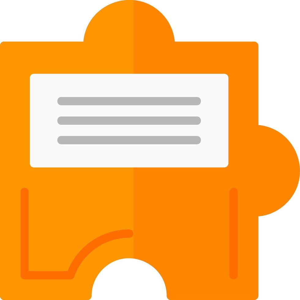 Puzzle Flat Icon vector