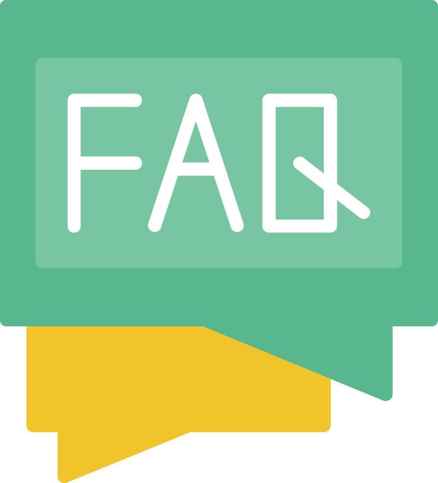 FAQ Flat Icon vector