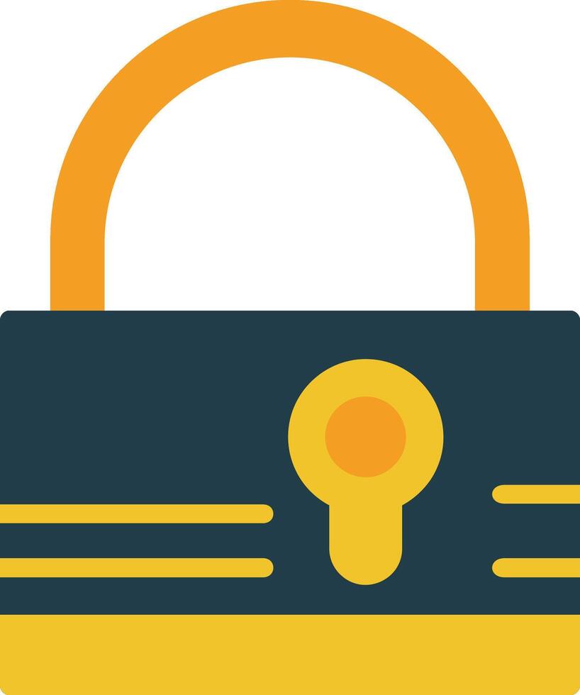 Padlock Flat Icon vector