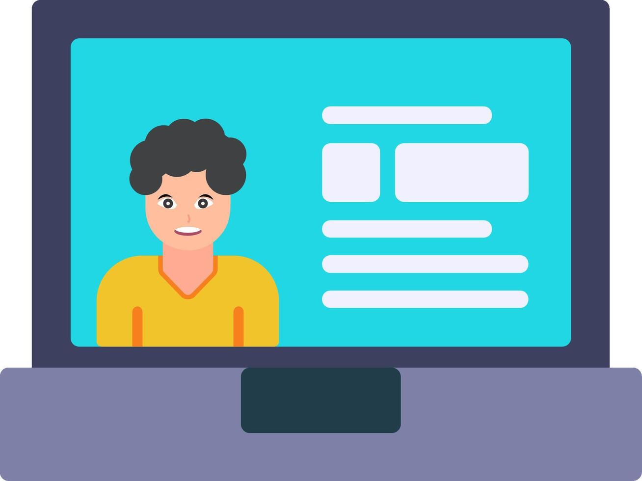 Profile Flat Icon vector