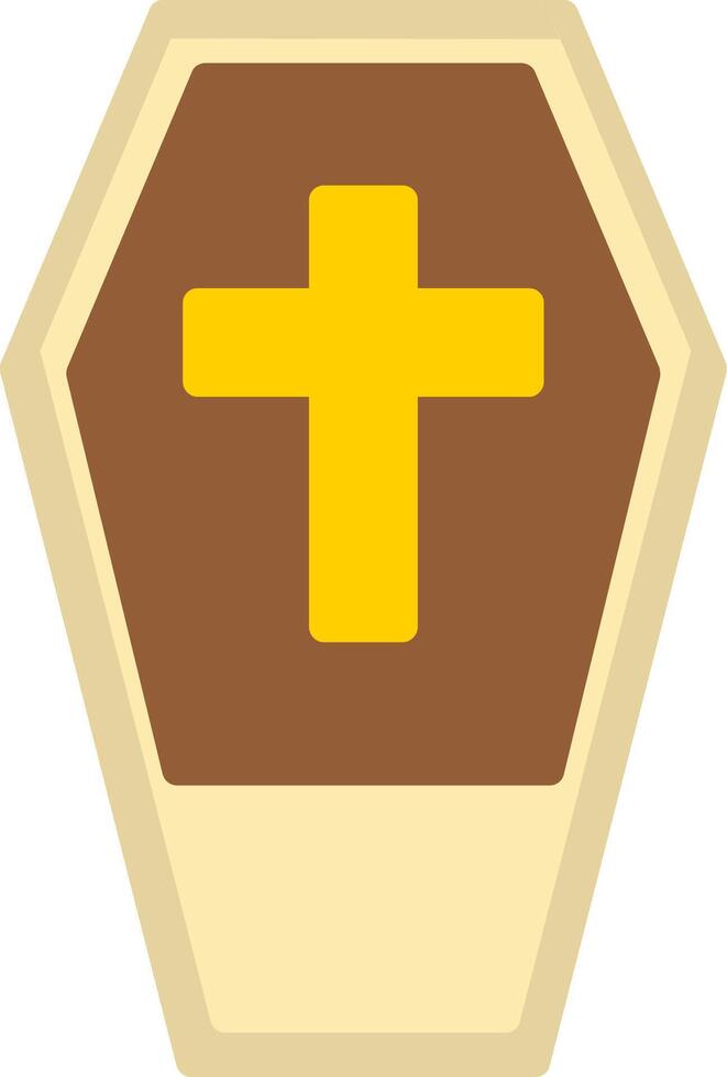 Coffin Flat Icon vector