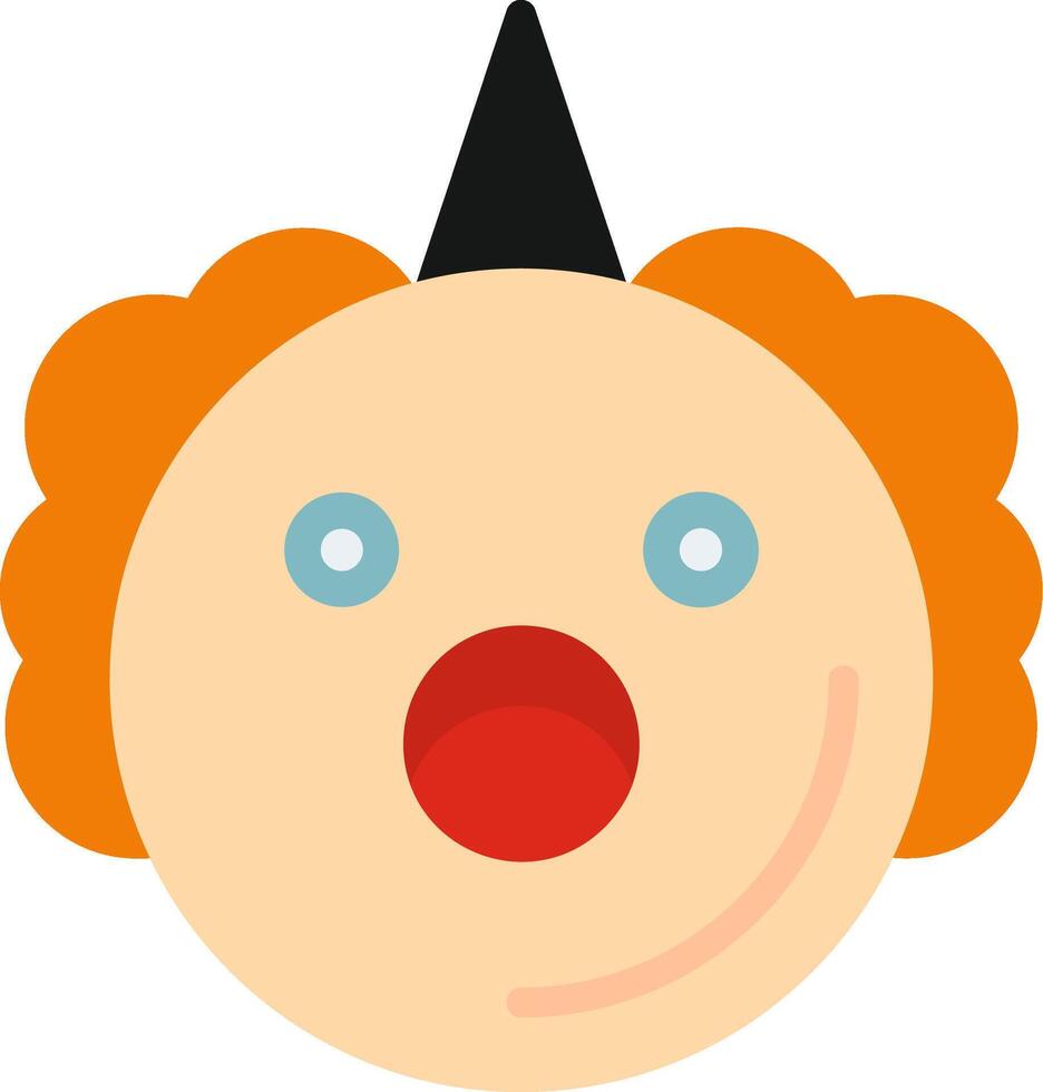 Clown Flat Icon vector