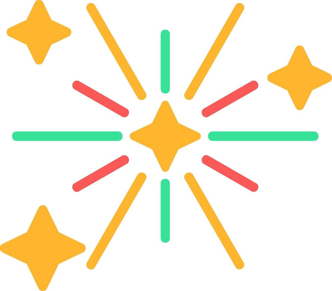 Fireworks Flat Icon vector