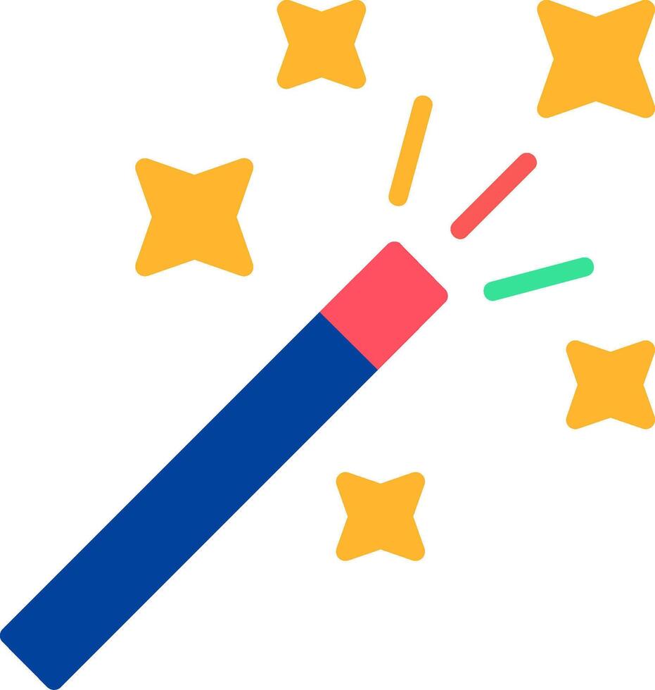 Magic Wand Flat Icon vector