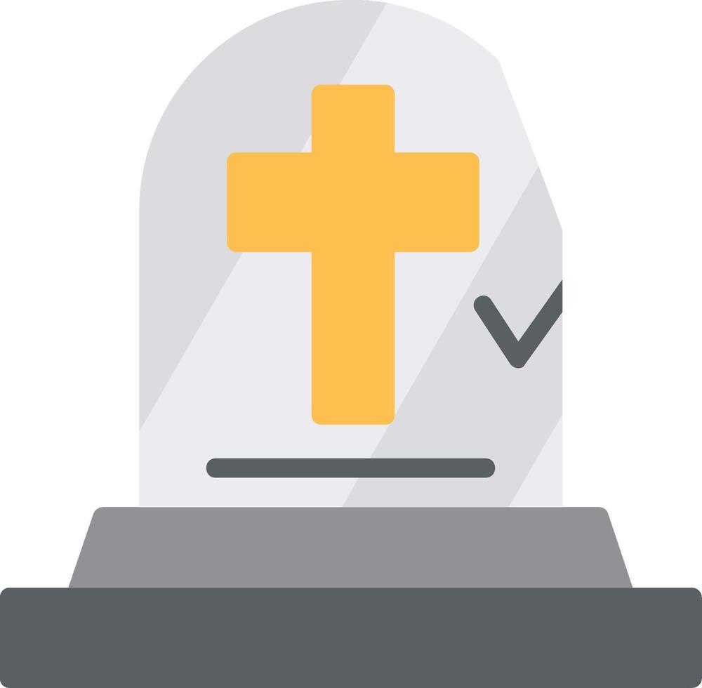 Tombstone Flat Icon vector