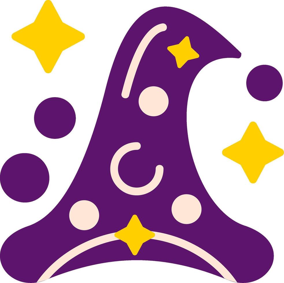 Witch Hat Flat Icon vector