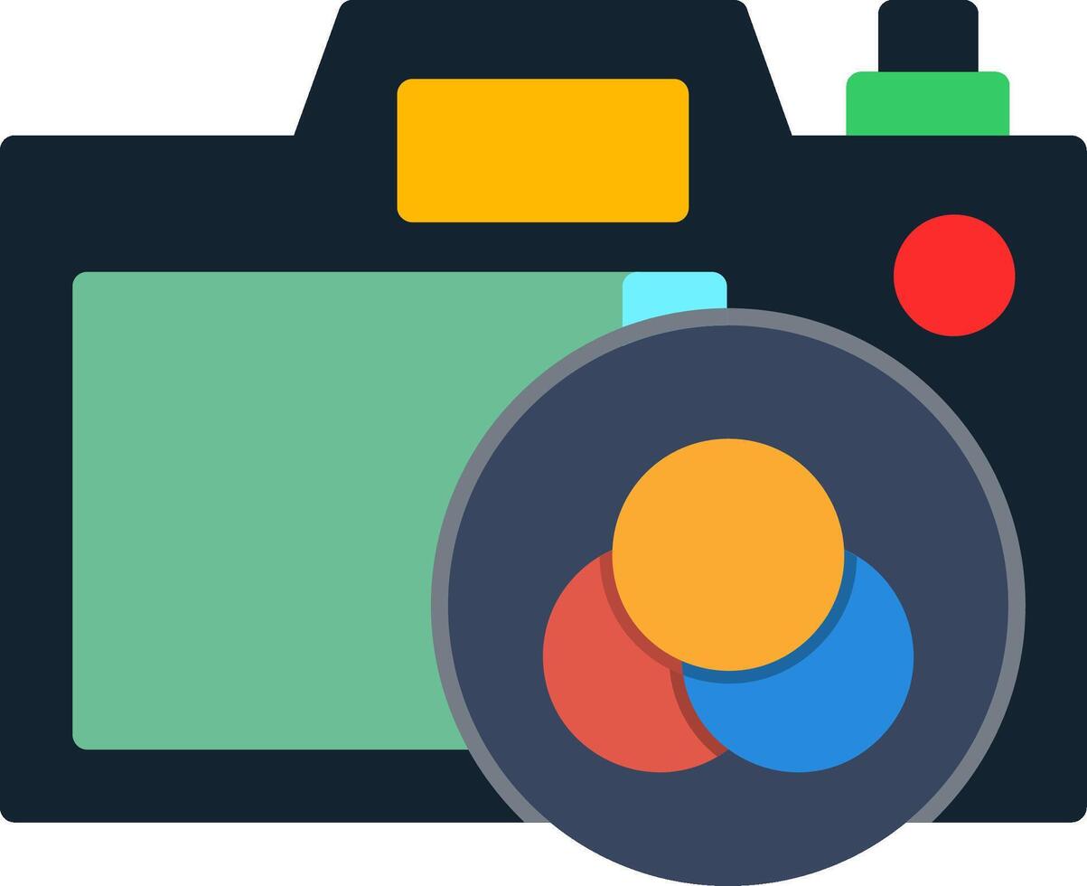 Camera Filter Flat Icon vector